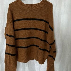 Brown stripped sweater